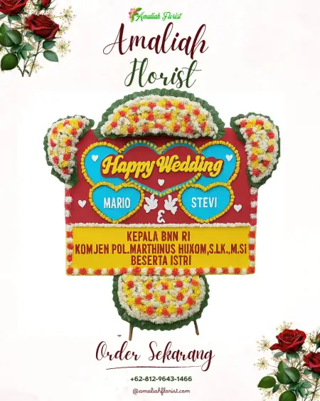 Papan Bunga Pernikahan Talkandang